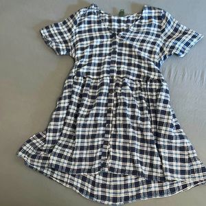 Button down flannel dress